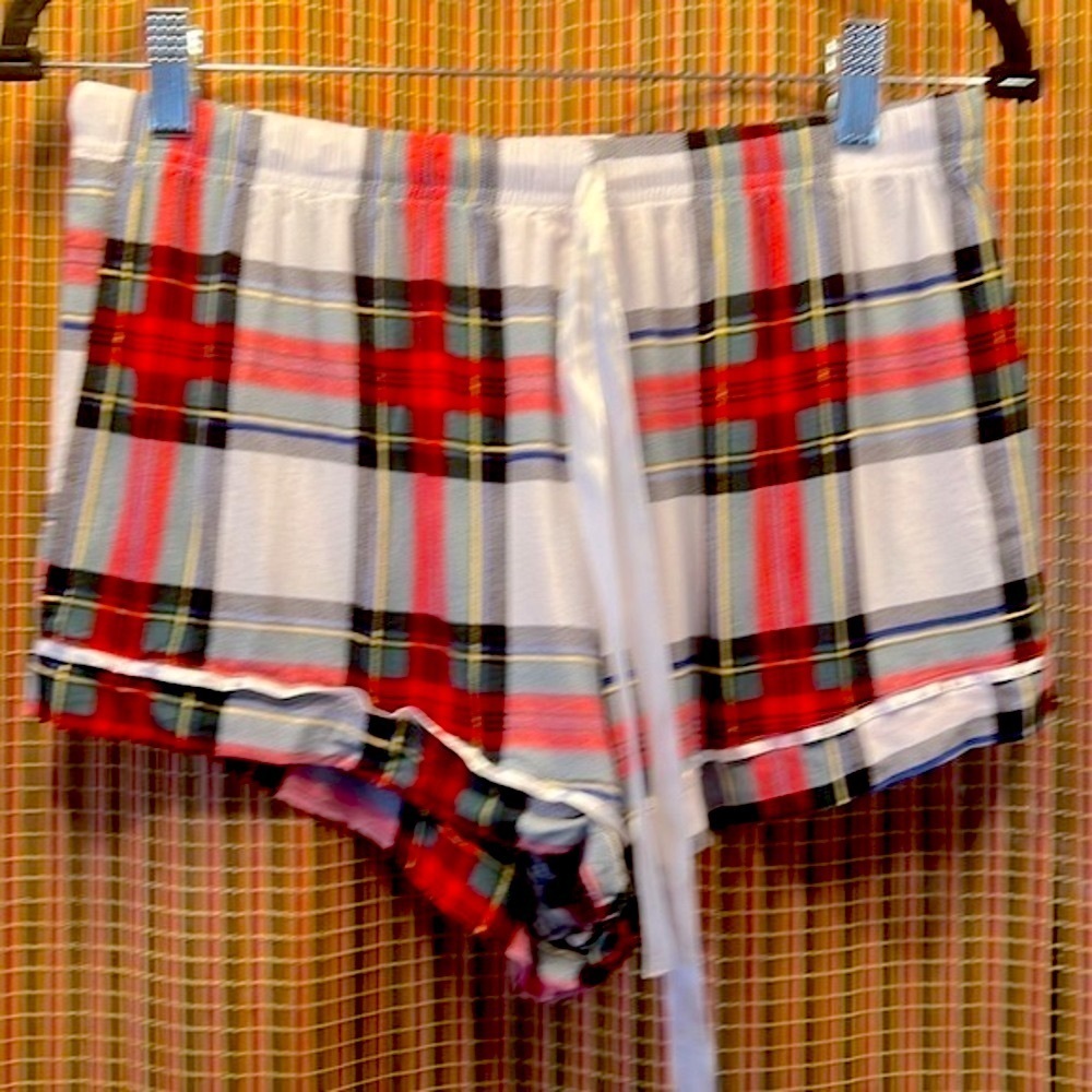 PJ Short Bottom, Size S, Waist 15” with Ribbon Tie, 100% Rayon
